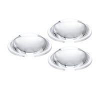 PATIKIL Diamètre 56mm Lentille Plate Convexe, 3 Pcs Hauteur 15mm PMMA Acrylique LED Optique Lentille Convexe Condenseur Avec Bord Pour Lampe Torche Voiture Vélo Projecteur, Transparent