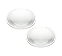 PATIKIL Diamètre 66mm Lentille Plano-Convexe,2 Pcs Hauteur 24mm Verre Borosilicate Haut LED Lentille Optique Convexe Condenseur Avec Bord Pour Voiture Vélo Phare Projecteur,Transparent 3mm
