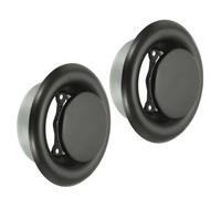 PATIKIL Diffuseur de Plafond Rond de 4 Pouces, 2 Pièces, Couvercle de Conduit de Ventilation Réglable en Métal pour L'Extraction Et La Ventilation D'Approvisionnement pour Cuisine, Noir