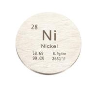 PATIKIL Disque En Nickel, 1.2 Pouce Cercles En Ni Plaques En Ni Element A Haute Densite Cube Unique Table Periodique Metal Pour Collections Laboratoire Experience Chimie Enseignant