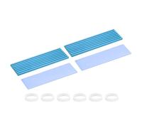 PATIKIL Dissipateur De Chaleur M.2 2280 Nvme SSD 70x22x3mm, 2 Set Radiateur Refroidisseur avec Pads Thermiques/Ruban/Anneau en Caoutchouc pour Laptop Electronique CPU LED, Bleu