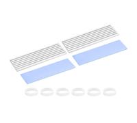 PATIKIL Dissipateur Thermique M.2 2280 Nvme SSD 70x22x3mm, 2 Set Radiateur Refroidisseur avec Pads Thermiques/Ruban/Anneau en Caoutchouc pour Laptop Électronique CPU LED, Argent