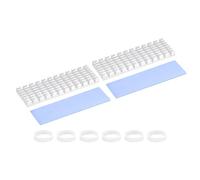 PATIKIL Dissipateur Thermique M.2 2280 Nvme SSD 70x22x6mm, 2 Set Radiateur Refroidisseur avec Pads Thermiques/Ruban Adhésif/Anneaux en Caoutchouc pour Laptop Électronique CPU LED, Argent