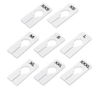 PATIKIL Diviseurs De Vêtements Pour suspendu, 40 Pièces 8 Tailles Rectangles Pré-écrits Marqueurs De Taille Séparateurs De Rangement Pour Placard, Blanc