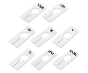 PATIKIL Diviseurs De Vêtements Pour suspendu, 40 Pièces 8 Tailles Rectangles Pré-écrits Marqueurs De Taille Séparateurs De Rangement Pour Placard, Blanc