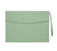 PATIKIL Dossier En Cuir PU Format A4 Porte-dossiers Organisateur Vert | Chemise Classeur Enveloppe Avec Fermeture À Pression Pour Lettres Reçus Style 3