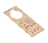 PATIKIL Double Côté Porte Cintre Signe, Ne Pas Déranger sur Avant et Faire Haut Pièce sur Arrière Côté Porte Bouton Confidentialité Signe pour Bureau Hôtel, Jaune