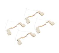 PATIKIL Douille R7S de 118 mm, Lot de 4 Supports de Lampe en Céramique pour Ampoule Halogène avec Câble, Couleur Multicolore Blanc