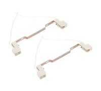 PATIKIL Douille R7S de 189 mm, Lot de 2 Supports de Lampe en Céramique pour Ampoule Halogène avec Câble, Couleur Multicolore Blanc