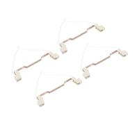 PATIKIL Douille R7S de 189 mm, Lot de 4 Supports de Lampe en Céramique pour Ampoule Halogène avec Câble, Couleur Multicolore Blanc