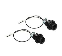 PATIKIL E12 Ampoule Support Lumière Prise, 2 Paquet 10 Pouce Long Fil Tête Vis Entièrement Filetage LED Ampoule Lampe Support pour Pendant Lumières, Noir