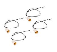 PATIKIL E12 luminaire Prise, 4 Paquet Bougie Chandelier à Prise Visser Ampoule à Base luminaire Support avec 11.8" Fil Plombs, Blanc