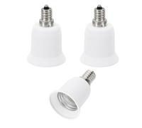PATIKIL E12 vers E26/E27 Lumière Douille Adaptateur, Adaptateur de douille, 3pcs Lampe Support Convertir Vis Base Convertisseur pour Halogène CFL Lumière Ampoule, Blanc
