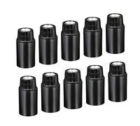 PATIKIL E14 Ampoule Support Lumière Prise, 10 Paquet Filetage LED Ampoule Lampe Support pour Pendant Lumières, Noir