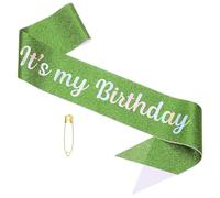 PATIKIL Écharpe d'anniversaire "C'est mon anniversaire" accessoires vert