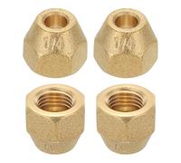 PATIKIL Écrou à Bride en Laiton 1/4", 4 Pièces Raccord de Tube d'Union à 45 Degrés en Laiton Raccord de Tuyau en Laiton Bouchon d'Étanchéité Connecteur Adaptateur, Finition Mate