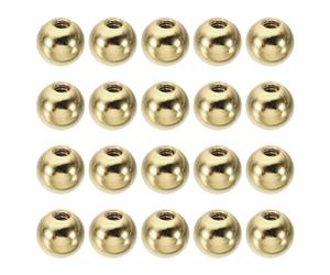 PATIKIL Écrou Borgne M3x0.5mm Sphérique 30 Pcs Cache Boulon Boule en Acier au Carbone pour Trou Borgne, Poignée, Décoration pour Meubles, Lampe ou Projet de Bricolage, Couleur Cuivre