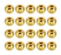PATIKIL Écrou Borgne M4 x 9mm Sphérique 30 Pcs Cache Boulon Boule en Acier pour Trou Borgne, Poignée, Écrou, Décoration pour Meubles, Lampe ou Projet de Bricolage, Électrophorèse Dorée