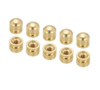 PATIKIL Écrou Borgne M4x10x10mm, 15 Pcs Écrou à Capuchon Vis Bouton Cache Boulon, Filetage Femelle, Moleté, Quincaillerie Décorative, Luminaires