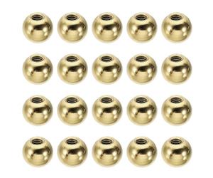 PATIKIL Écrou Borgne M5x0.8mm Sphérique 20 Pcs Cache Boulon Boule en Acier au Carbone pour Trou Borgne, Poignée, Écrou, Décoration pour Meubles, Lampe ou Projet de Bricolage, Doré
