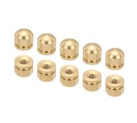 PATIKIL Écrou Borgne M5x12x12mm, 10 Pcs Écrou à Capuchon Vis Bouton Cache Boulon, Filetage Femelle, Moleté, Quincaillerie Décorative, Luminaires