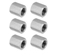 PATIKIL Ecrou Long M12 x 1 de Pas Écrou Hexagonal en Acier Inoxydable 304, 6Pcs 20mm/ 0.8" Longueur Raccords de Tige Filetés Avec Écrou de Serrage, Ton Argent