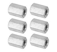 PATIKIL Ecrou Long M8 x 1.25 de Pas Écrou Hexagonal en Acier Inoxydable 304, 6Pcs 20mm/ 0.8" Longueur Raccords de Tige Filetés Grossiers, Écrous de Couplage, Ton Argent