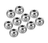 PATIKIL Écrous Bouton, 10 Paquets M6 Femelle Filetage 14mm OD 304 Inox Acier Rond Bille Vis Capuchon Couvercle Pour Luminaire Meuble DIY ornementation, Argent