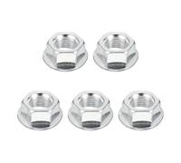 PATIKIL Écrous Hexagonaux À Embout Cranté M14x1.5mm, 5Pcs Filetage Fin Métrique En Acier Au Carbone Écrous À Embout Hexagonal Anti-Dérapants Pour Utilisation Industrielle, Argenté