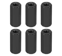PATIKIL Ecrous Hexagonaux M3, 6Pcs Entretoises Filetées M3 en Aluminium de 12mm L, Écrou Femelle en Métal pour Vis M3, Boulons, Voitures RC, Drones, Cartes Mères, Noir