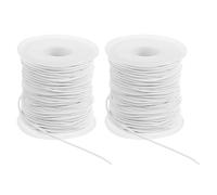 PATIKIL Elastique pour Bracelet 164 Ft/50 Metres Longueur 1.5 mm Dia, 2 Rouleaux Corde Elastique Solide pour Fabrication De Bijoux Colliers Perles Artisanat DIY, Blanc