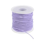 PATIKIL Elastique pour Bracelet 164 Ft/50 Metres Longueur 1.5 mm Diam, 1 Rouleau Corde Elastique Resistante pour Creation De Bijoux Collier Perlage Artisanat DIY, Mauve Clair