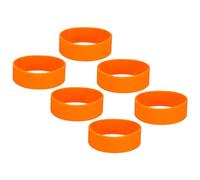 PATIKIL Élastique Sublimation Gobelets Support Anneau Bandes, 6 pcs Silicone Chaleur Résistant Sublimation Papier Emballage Anneau pour 20Oz Gobelet pour DIY Artisanat Orange