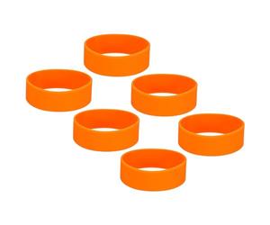 PATIKIL Élastique Sublimation Gobelets Support Anneau Bandes, 6 pcs Silicone Chaleur Résistant Sublimation Papier Emballage Anneau pour 20Oz Gobelet pour DIY Artisanat Orange
