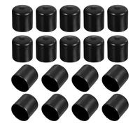 PATIKIL Embout en Caoutchouc 30mm Pied de Chaise Caoutchouc, 18 Pcs Bouchons de Vis, Couvercles de Protection Flexibles en PVC Pour Extrémités de Vis, Bouchons Filetés de Tubes, Noir