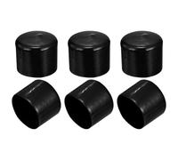PATIKIL Embout en Caoutchouc 54mm Pied de Chaise Caoutchouc, 6 Pcs Bouchons de Vis, Couvercles de Protection Flexibles en PVC Pour Extrémités de Vis, Bouchons Filetés de Tubes, Noir