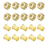 PATIKIL Embouts de Manchons de Compression en Laiton, 20 Pcs 16mm ID x 16mm OD Tuyau Kit d'Assortiment de Raccords d'Insert Virole pour Tube d'Air, d'Eau
