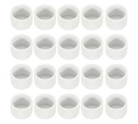 PATIKIL Embouts de tuyau en PVC de 3/4", 20 embouts de bouchon de tuyau de qualité mobilier pour construire des meubles en PVC, blanc