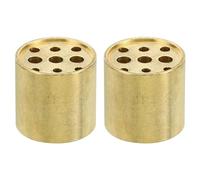PATIKIL Encens Porte-Encens, 2 Paquet Laiton Encens Cône Brûleur Bâton Support avec 9 Trous Encens Support Base pour Yoga Spa Chambre Maison Bureau, 0,8" Dia. 0,8" Grand