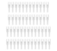 PATIKIL Encoches de Flèche d'Archerie 4,2 mm 0,165", 50 Pièces Insert Arrow Nock Replacement pour Flèches de Chasse Arc Composé Arc Recurve, Blanc