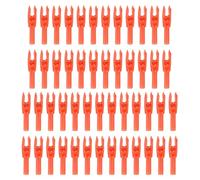 PATIKIL Encoches de Flèche d'Archerie 4,2 mm 0,165", 50 Pièces Insert Arrow Nock Replacement pour Flèches de Chasse Arc Composé Arc Recurve, Orange