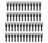 PATIKIL Encoches de Flèche d'Archerie 4,2 mm 0,165", 50 Pièces Insert Arrow Nock Replacement pour Flèches de Chasse Arc Composé Arc Recurve, Noir