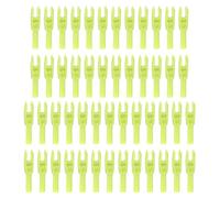 PATIKIL Encoches de Flèche d'Archerie 4,2 mm 0,165", 50 Pièces Insert Arrow Nock Replacement pour Flèches de Chasse Arc Composé Arc Recurve, Jaune