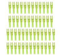 PATIKIL Encoches de Flèche d'Archerie 4,2 mm 0,165", 50 Pièces Insert Clair Encoche de Flèche de Remplacement pour Flèches de Chasse Arc à Poulies Arc Recurve, Jaune