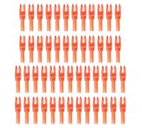 PATIKIL Encoches de Flèche d'Archerie 4,2 mm 0,165", 50 Pièces Insert Clair Encoche de Flèche de Remplacement pour Flèches de Chasse Arc Composé Arc Recurve, Orange