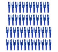 PATIKIL Encoches de Flèche d'Archerie 4,2 mm 0,165", 50 Pièces Insert Clear Arrow Nock Replacement pour Flèches de Chasse Arc Composé Arc Recurve, Bleu