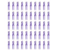 PATIKIL Encoches pour Flèches de Tir à l'arc 6,2 Mm 0,244", Lot de 50, Remplacement d'Encoche pour Flèche, Transparent Violet