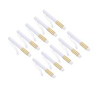 PATIKIL Encre Mélange Pinceaux Mini pour Carte Fabrication, 10 pcs Petit Encre Peinture Mélange Pinceaux Outil pour Artisanat Dessin Estampage DIY, Blanc Doré