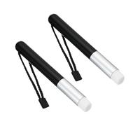 PATIKIL Encre Mélange Pinceaux Mini pour Carte Fabrication, 2 pcs Petit Encre Peinture Mélange Pinceaux Outil pour Artisanat Dessin Estampage DIY, Noir Argent