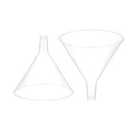 PATIKIL Entonnoir en plastique transparent de 15,2 cm, 2 entonnoirs de transfert à large goulot avec long bec pour remplir une bouteille d'eau, liquide, épices, poudre, huile